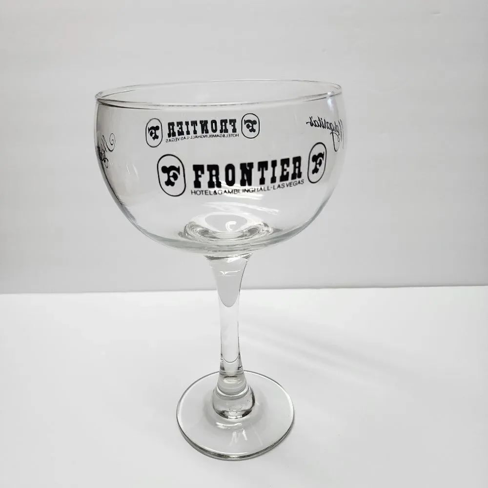 Vintage Extra Large Margarita Glass From The Frontier Hotel & Gambling Hall